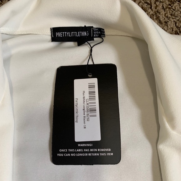 White Longline Blazer - Picture 2 of 2